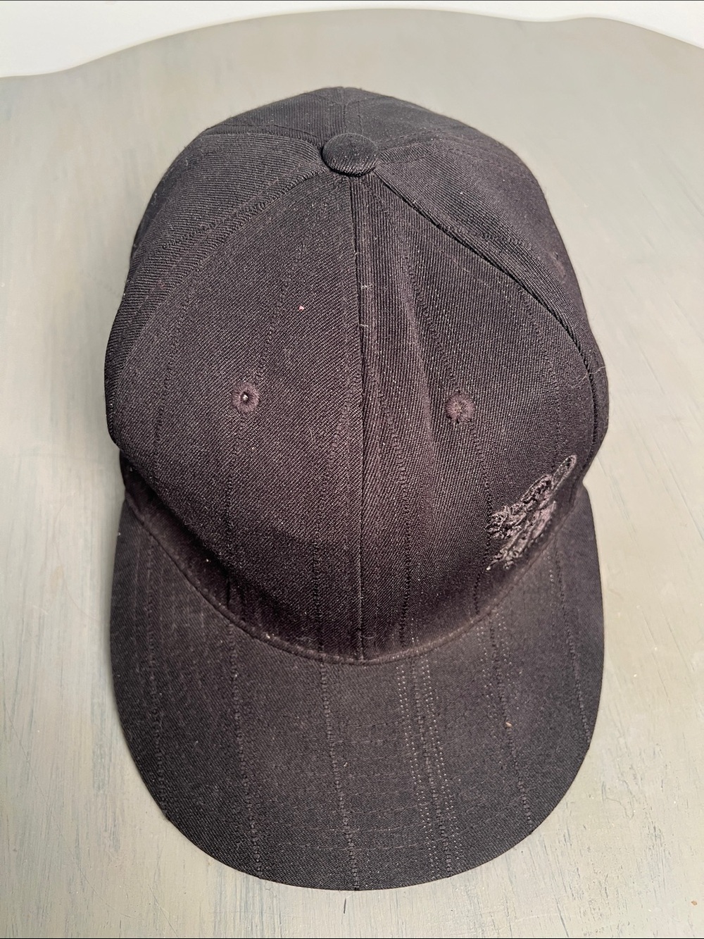Aero “lion of Flanders” Black Embroidered Lion Baseball Cap. Fitted 7.5